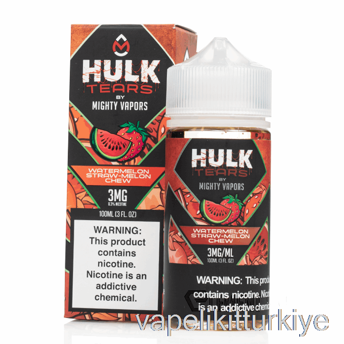 Vape Elektronik Sigara Karpuz Saman Kavun çiğnemek - Hulk Gözyaşları - 100ml 6mg
